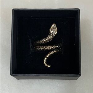 Golden Snake Ring for Reptile Enthusiasts